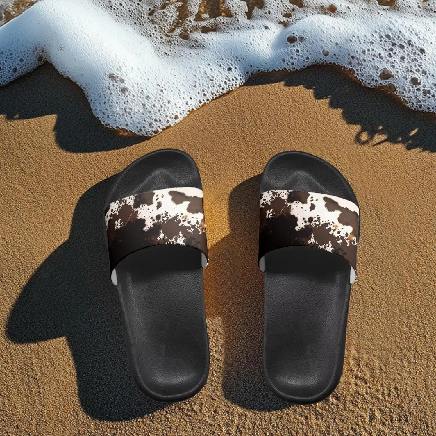 Slides & Slippers for Women & Men Casual Pool Sandals Open Toe Shower Shoes Summer Footwear Gift for Family Friends