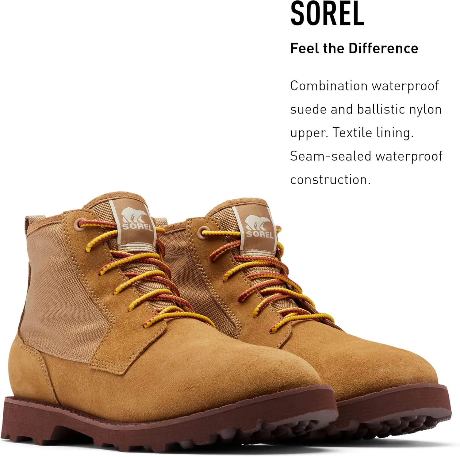 Sorel Men's Caribou Mod Chukka WP Boot  Waterproof Suede & Nylon Rain Boots