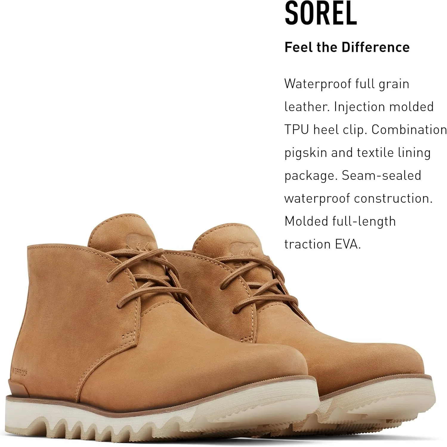 Sorel Men's Kezar Chukka WP Boot  Waterproof Leather Rain Boot