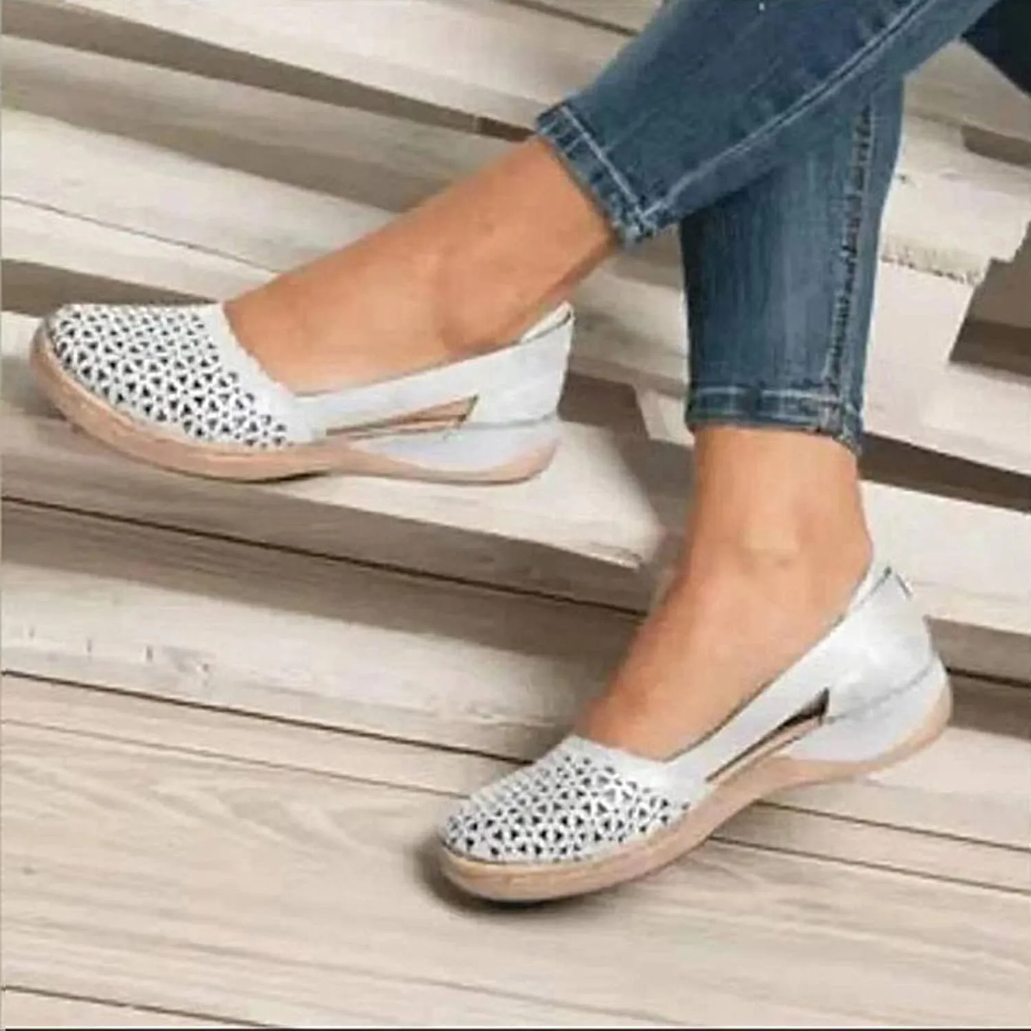 Summer Closed Toe Sandals Women 2023, Womens Sandals Dressy Casual Summer Hollow Out Shoes Orthotic Wedge Sandals