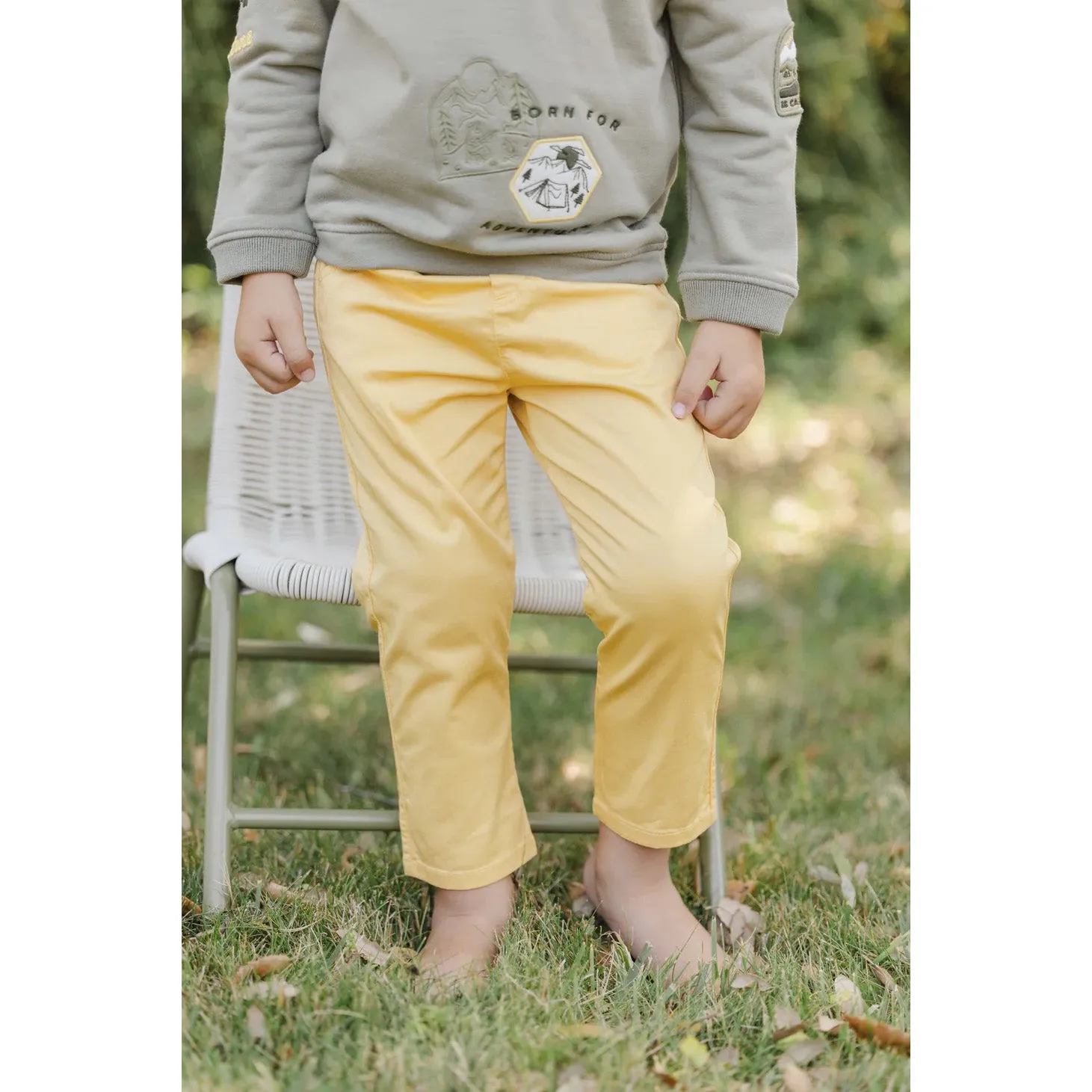 TARTINE ET CHOCOLAT Classic Stretch Cotton Baby Trousers - Butter