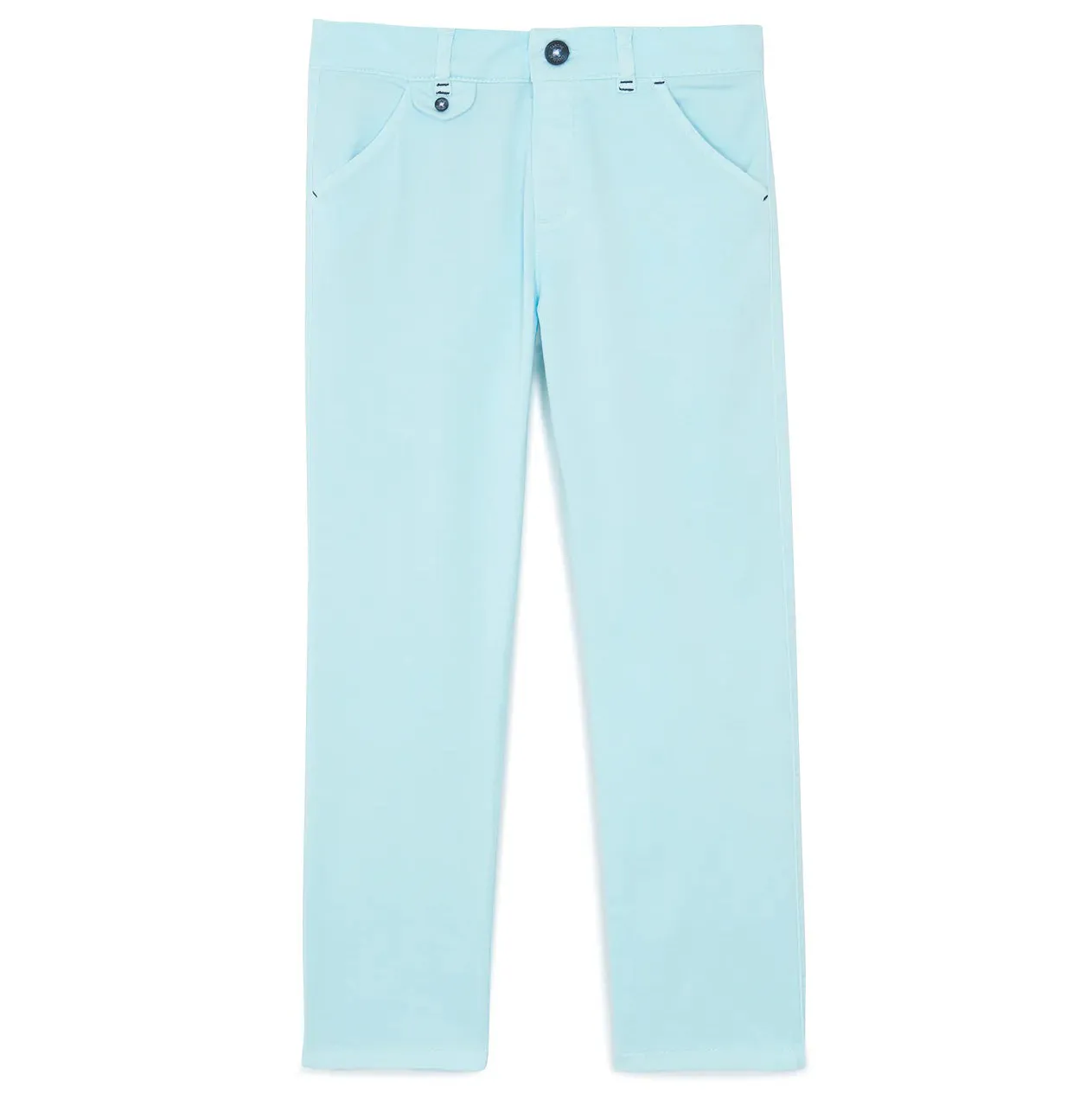 TARTINE ET CHOCOLAT Classic Stretch Cotton Trousers - Aqua