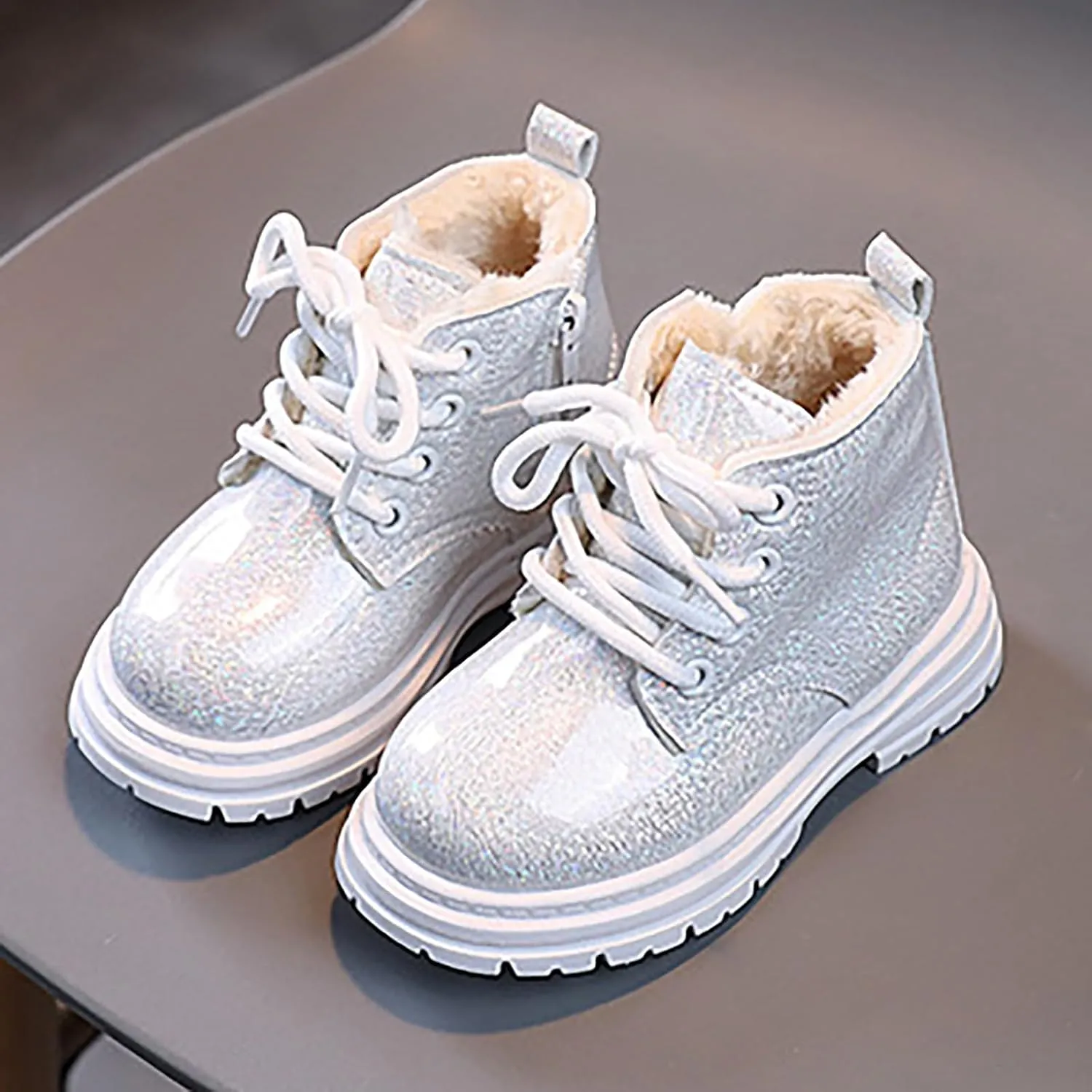 Toddler Kids Boys Girls Boots Comfort Round Toe Outdoor Lace up Snow Boots Casual Classic Short Bootie Ankle Boots