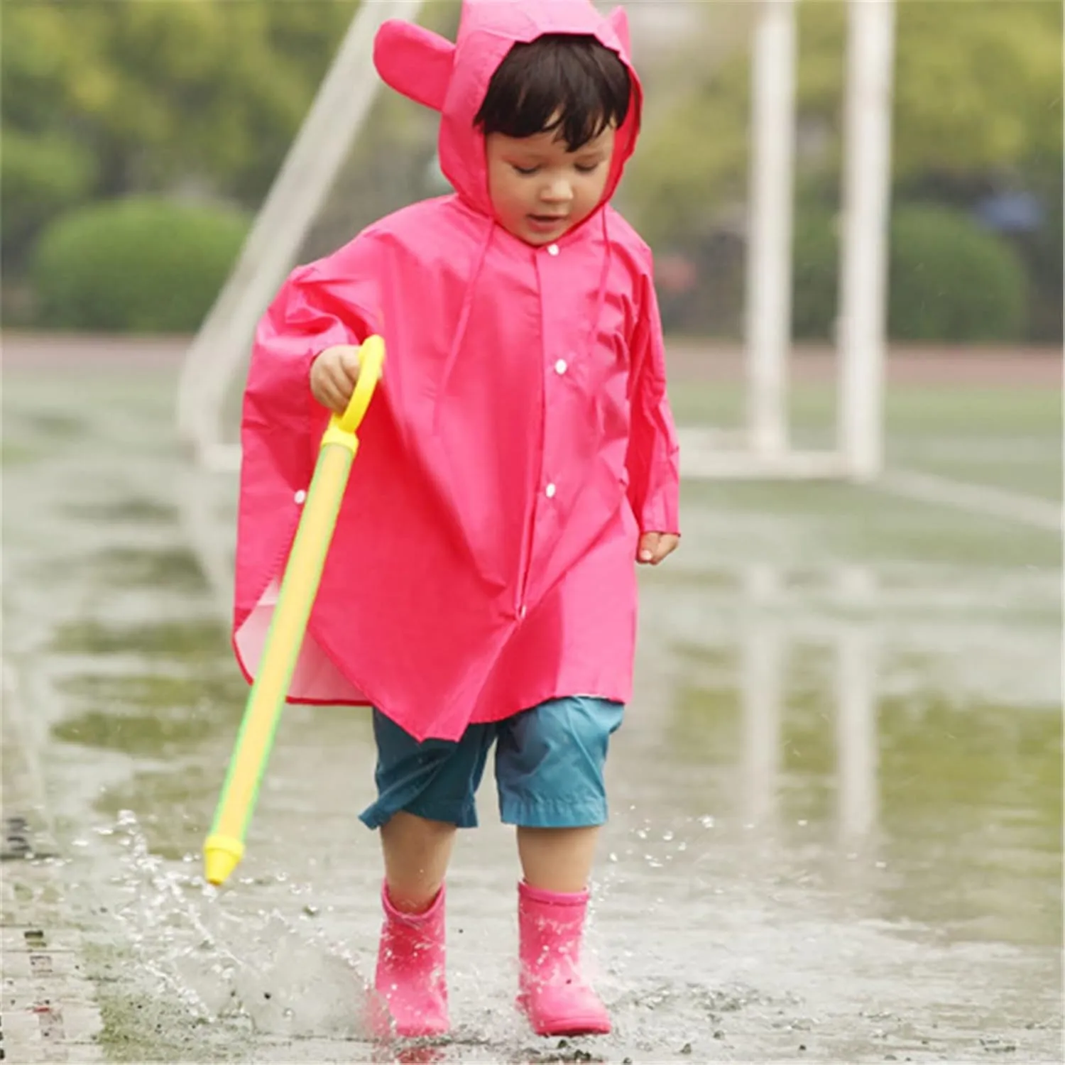 Toddler Rain Boots for Boys Girls Kids Short Rain Shoes Infant Lightweight Shoes Easy On Outdoor Garden Boots