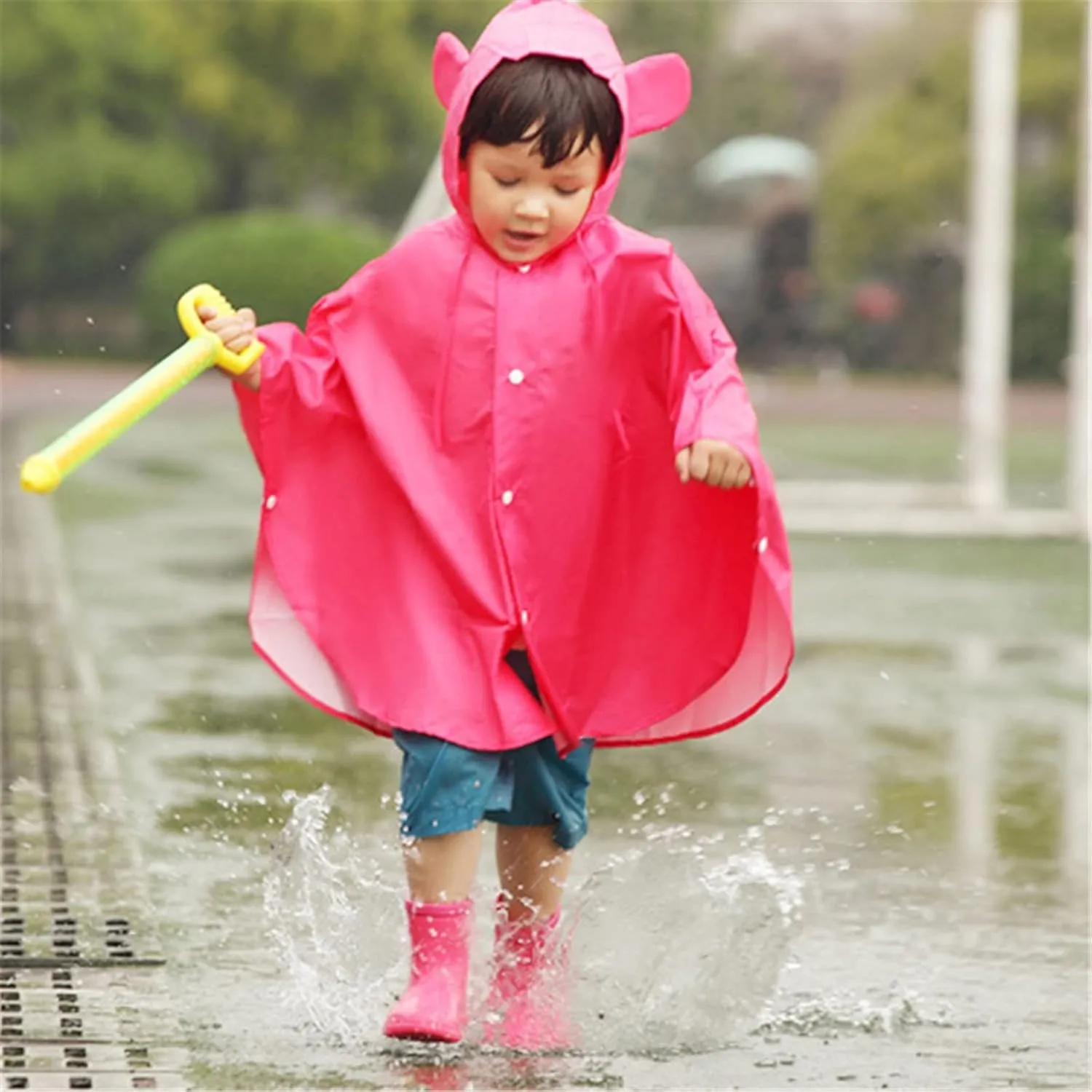 Toddler Rain Boots for Boys Girls Kids Short Rain Shoes Infant Lightweight Shoes Easy On Outdoor Garden Boots