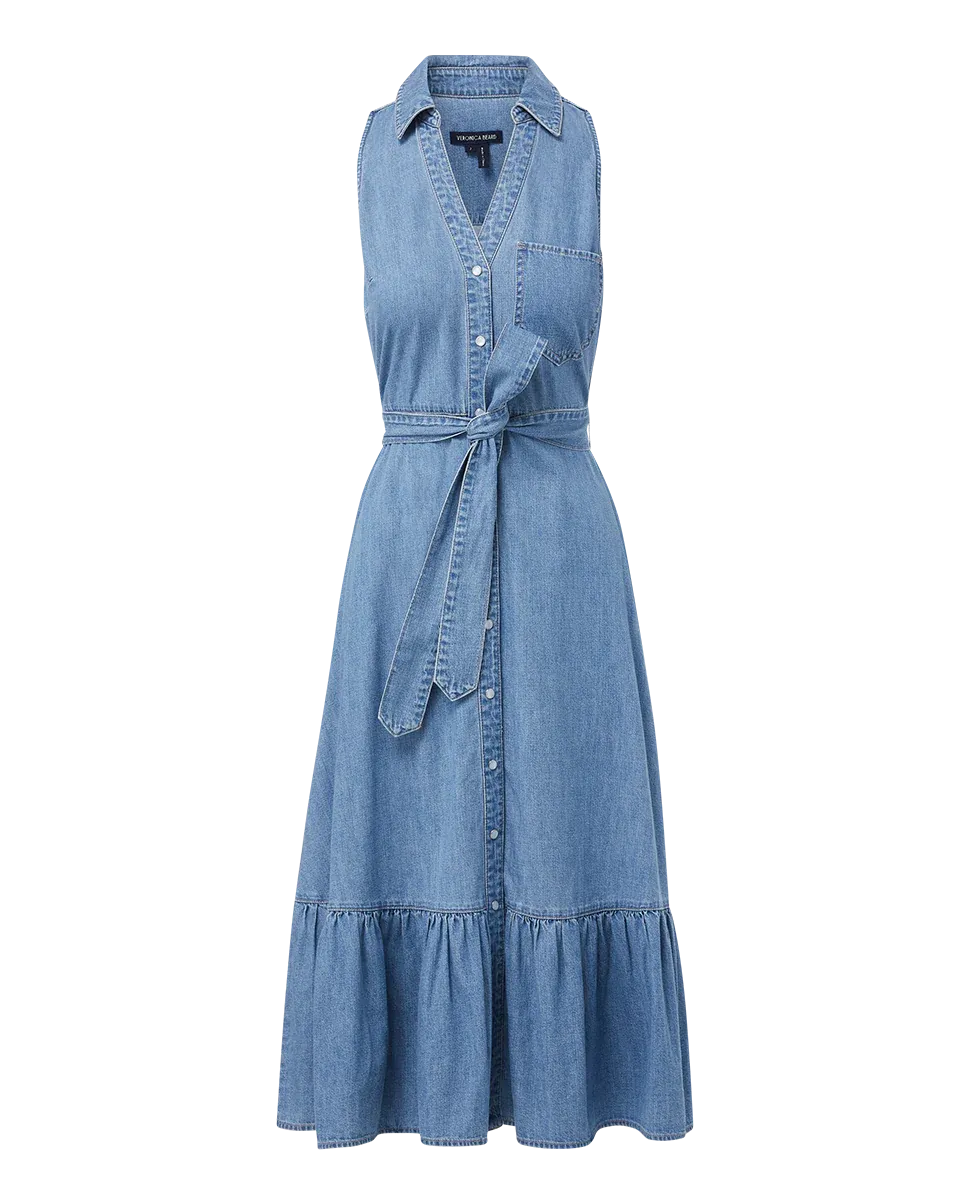 VERONICA BEARD EDWINA SLEEVELESS MIDI DRESS