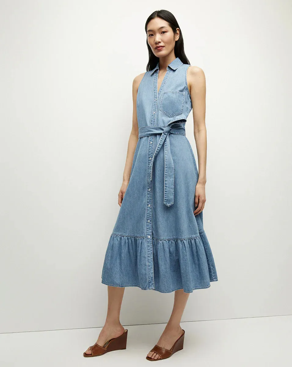 VERONICA BEARD EDWINA SLEEVELESS MIDI DRESS