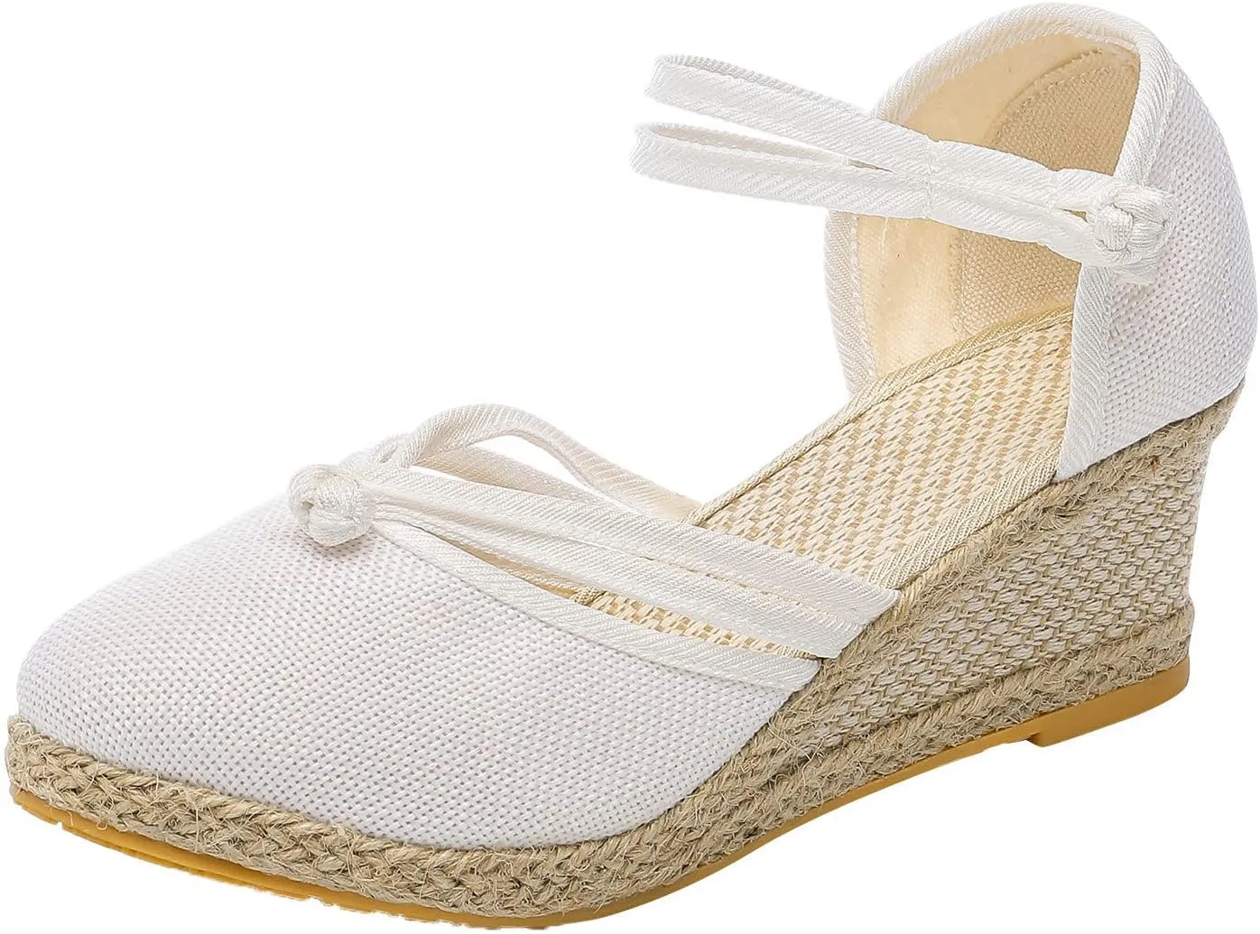 Wedge Sandals for Women 2024 Women Shoes Sandals Platform Wedge Sandals Fashion Versatile Braided Buckle Breathable