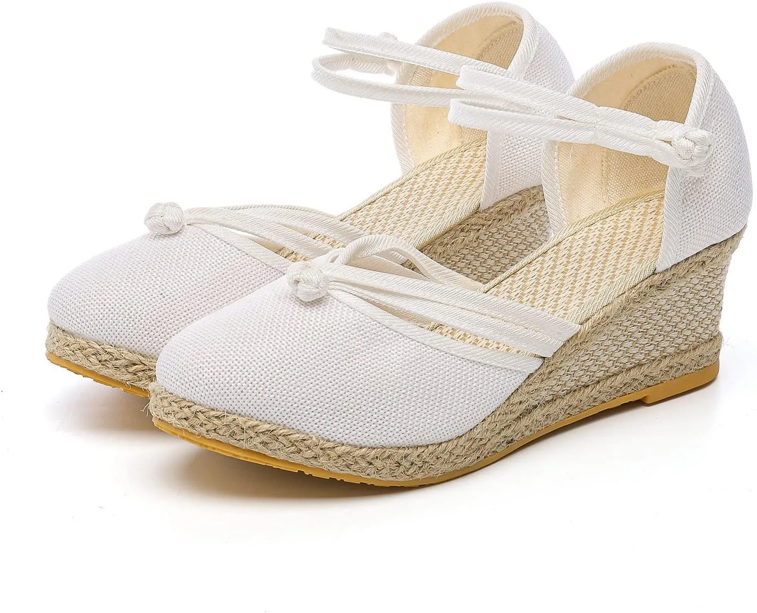 Wedge Sandals for Women 2024 Women Shoes Sandals Platform Wedge Sandals Fashion Versatile Braided Buckle Breathable
