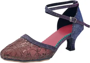 Women Rhinestone Ballroom Dance Shoes Latin Performance Dance Casual Shoes Yoga Mat Sandals for Women