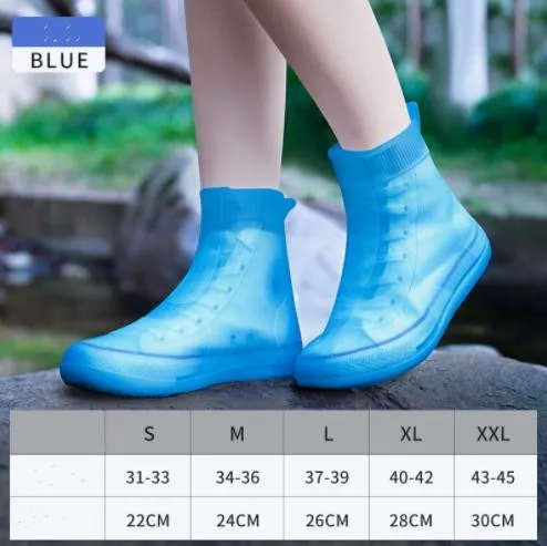 Women silicone rubber boots and waterproof shoe covers children on a rainy day outdoor rain boots - WRB50112