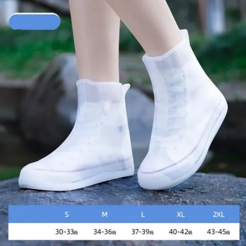 Women silicone rubber boots and waterproof shoe covers children on a rainy day outdoor rain boots - WRB50112