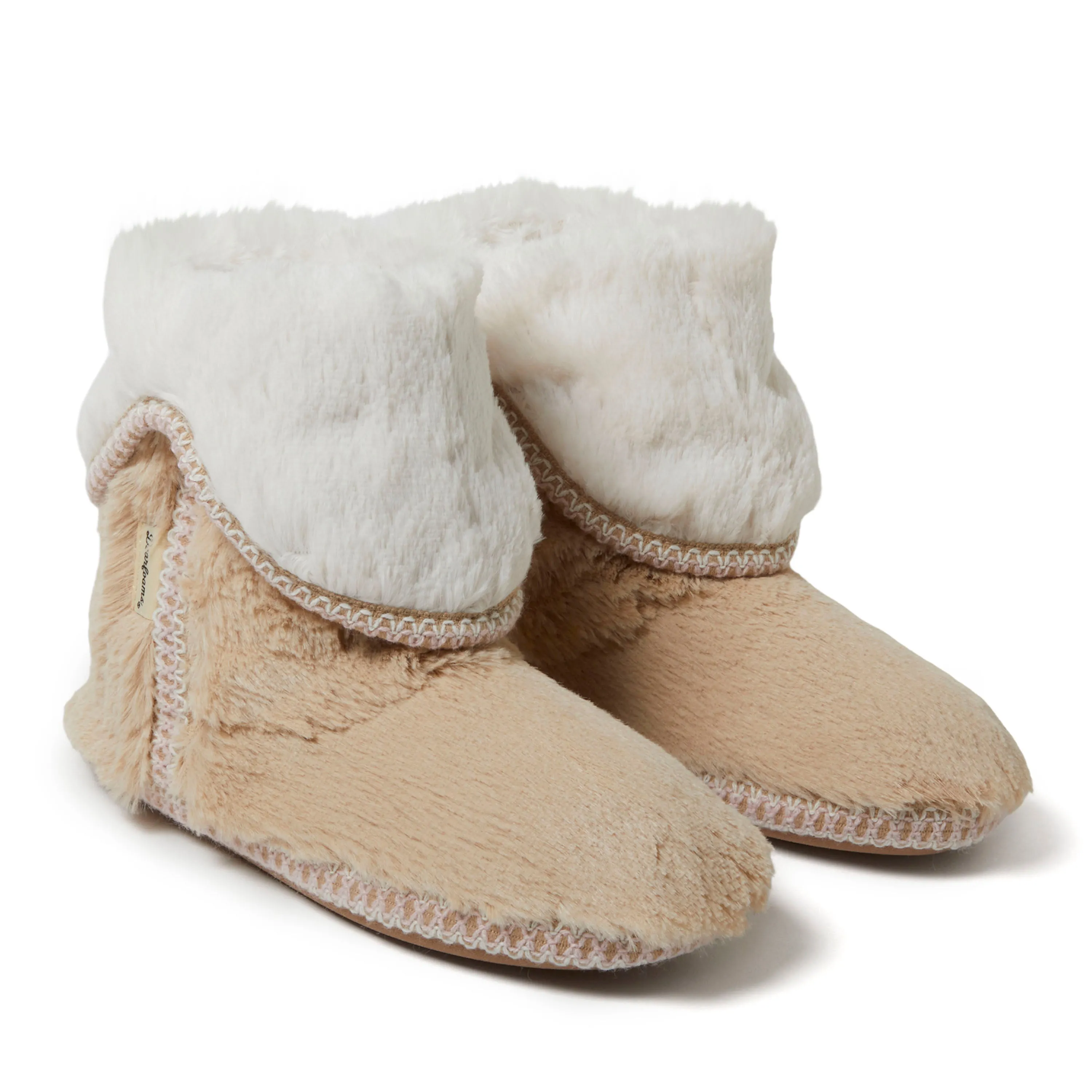 Women's Beth Faux Fur Fold Down Bootie Slipper