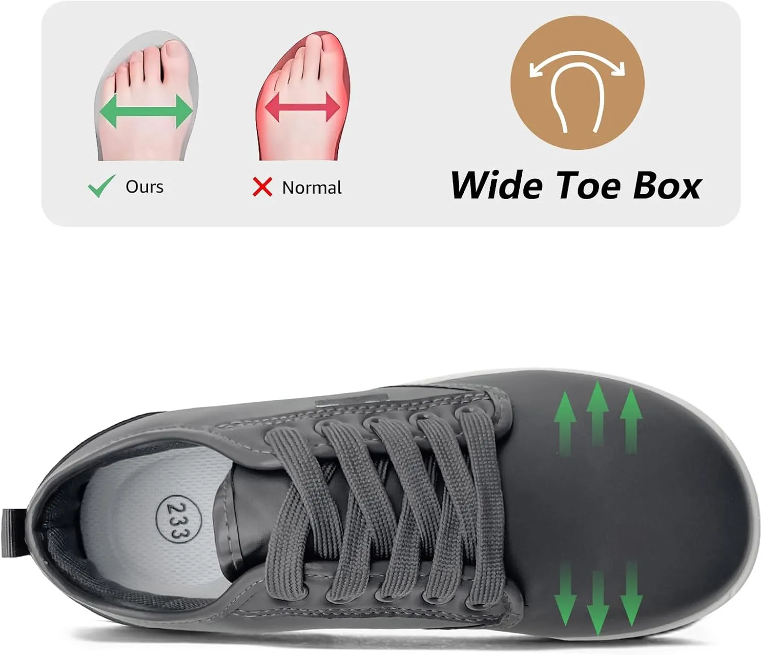 Womens Mens Barefoot Wide Toe Box Shoes, Walking Shoes Zero Drop Sneakers for Men Minimalist Casual Shoes