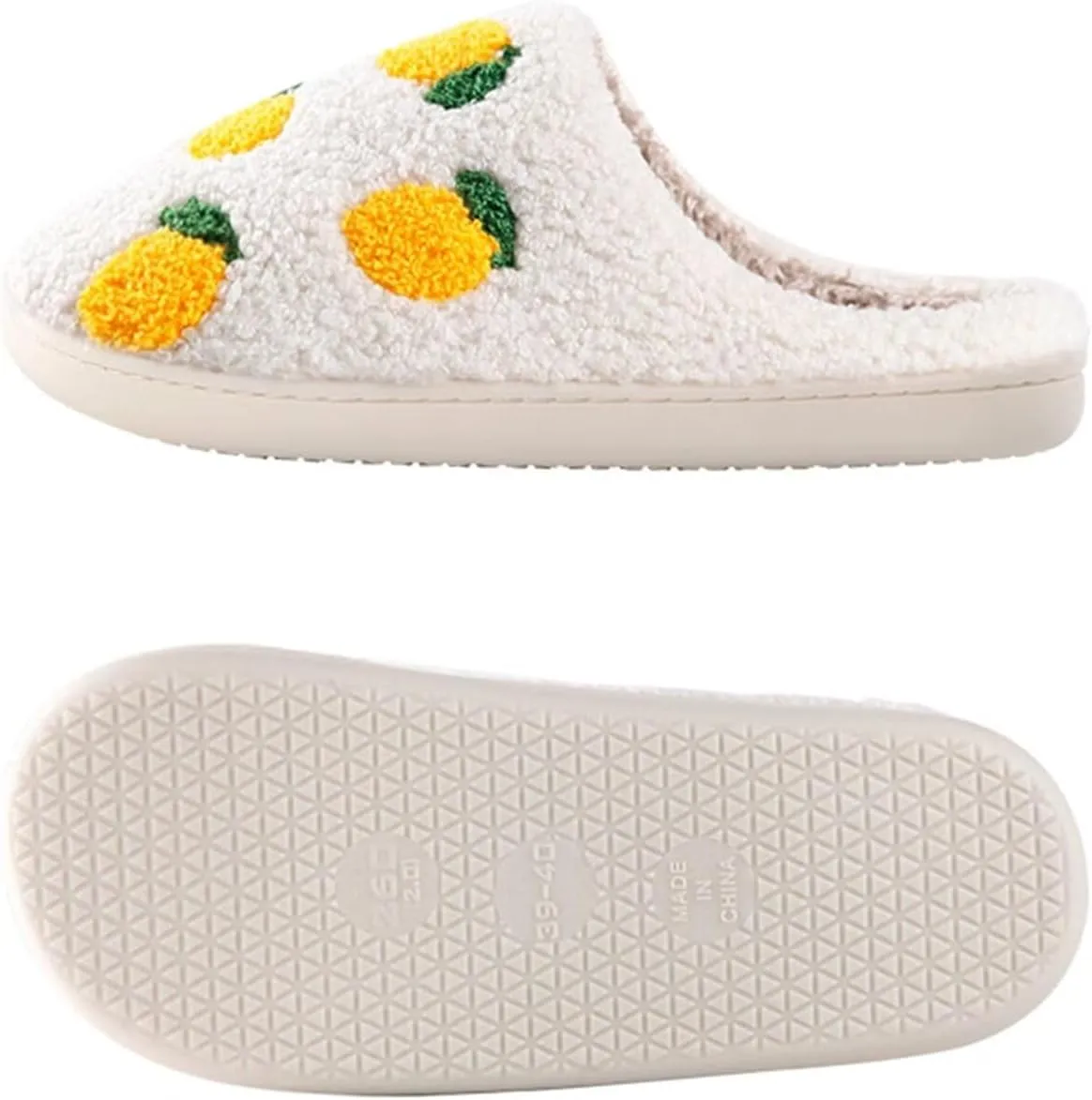 Women's Men's Cute Evil Eyes Slippers Strawberry Slippers Fuzzy Plush Soft Warm Home Bedroom House Shoes