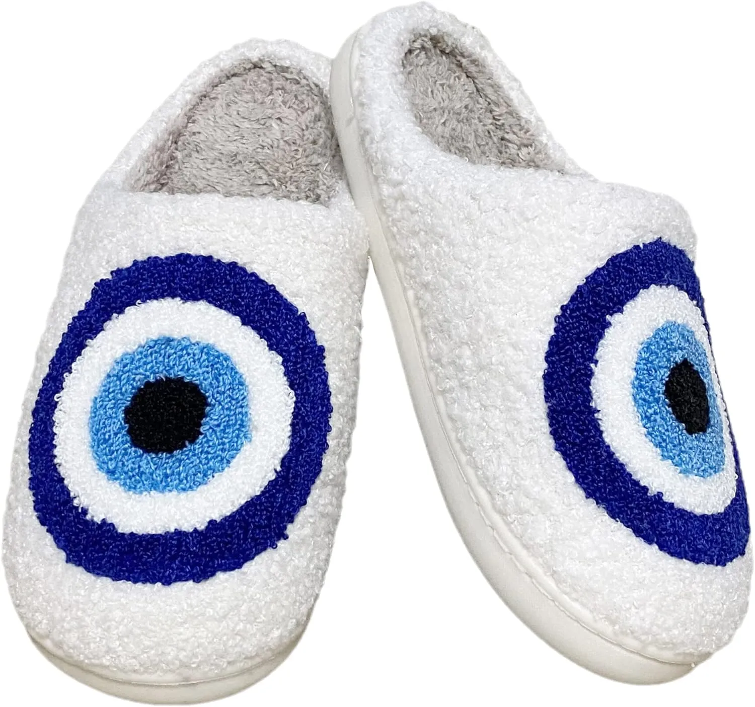 Women's Men's Cute Evil Eyes Slippers Strawberry Slippers Fuzzy Plush Soft Warm Home Bedroom House Shoes
