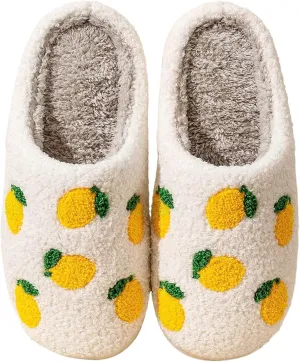 Women's Men's Cute Evil Eyes Slippers Strawberry Slippers Fuzzy Plush Soft Warm Home Bedroom House Shoes