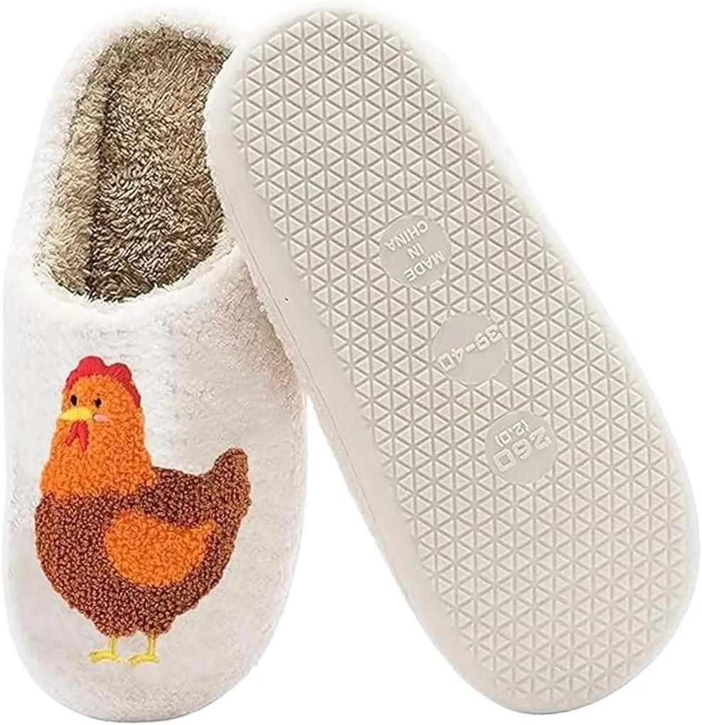 Women's Men's Cute Evil Eyes Slippers Strawberry Slippers Fuzzy Plush Soft Warm Home Bedroom House Shoes