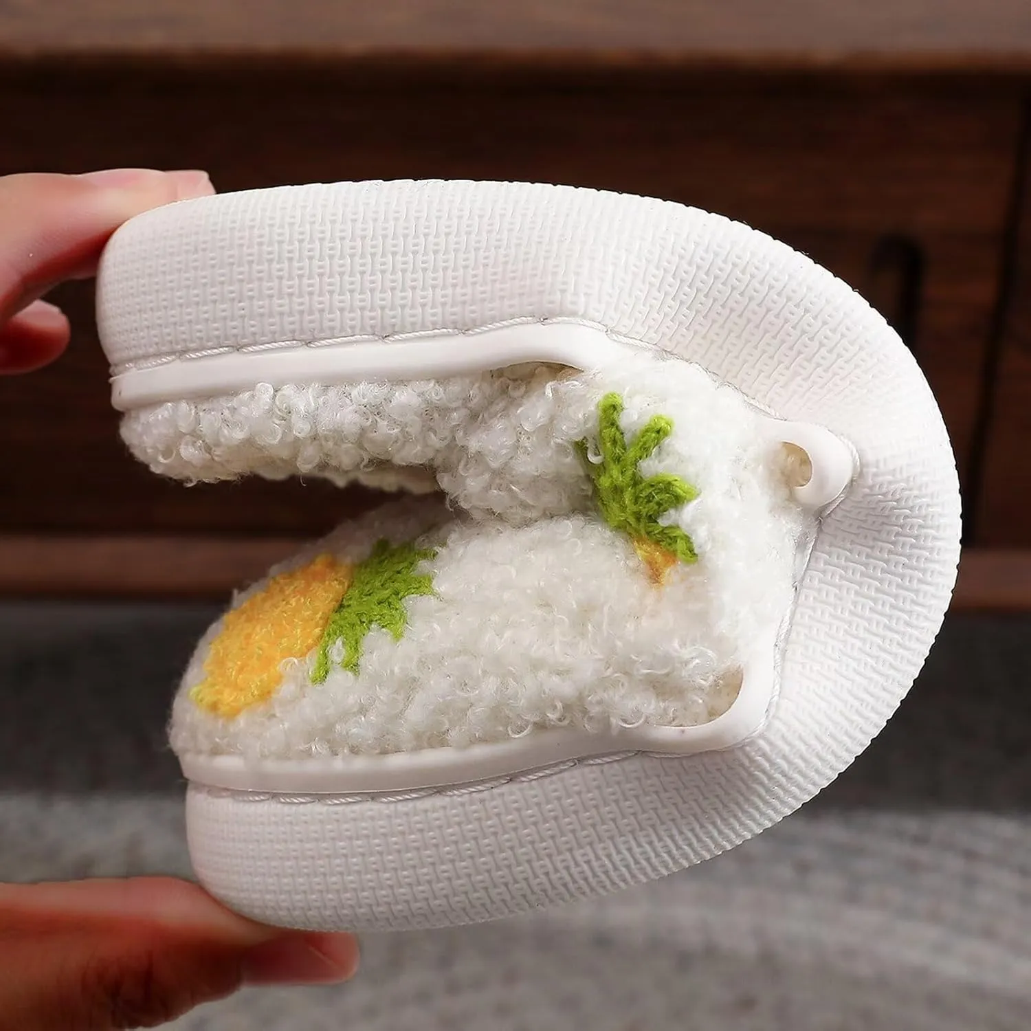 Women's Men's Cute Evil Eyes Slippers Strawberry Slippers Fuzzy Plush Soft Warm Home Bedroom House Shoes