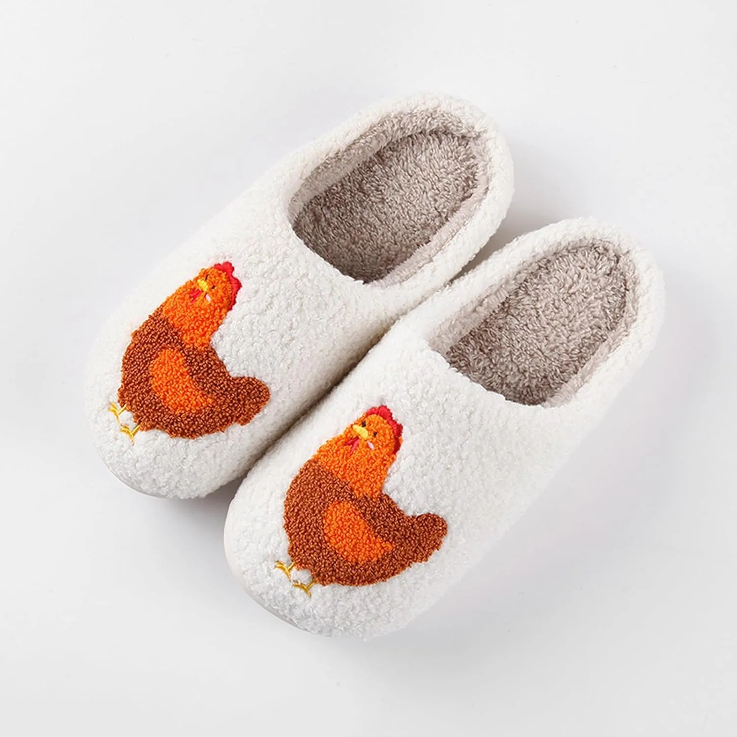 Women's Men's Cute Evil Eyes Slippers Strawberry Slippers Fuzzy Plush Soft Warm Home Bedroom House Shoes
