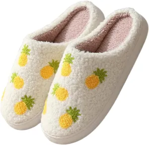 Women's Men's Cute Evil Eyes Slippers Strawberry Slippers Fuzzy Plush Soft Warm Home Bedroom House Shoes