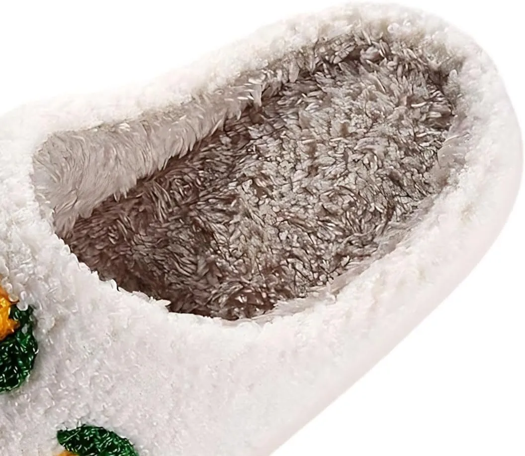 Women's Men's Cute Evil Eyes Slippers Strawberry Slippers Fuzzy Plush Soft Warm Home Bedroom House Shoes