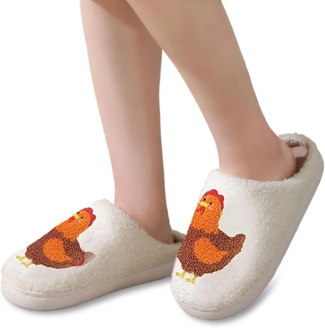Women's Men's Cute Evil Eyes Slippers Strawberry Slippers Fuzzy Plush Soft Warm Home Bedroom House Shoes