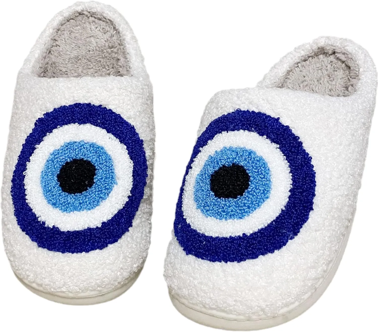 Women's Men's Cute Evil Eyes Slippers Strawberry Slippers Fuzzy Plush Soft Warm Home Bedroom House Shoes
