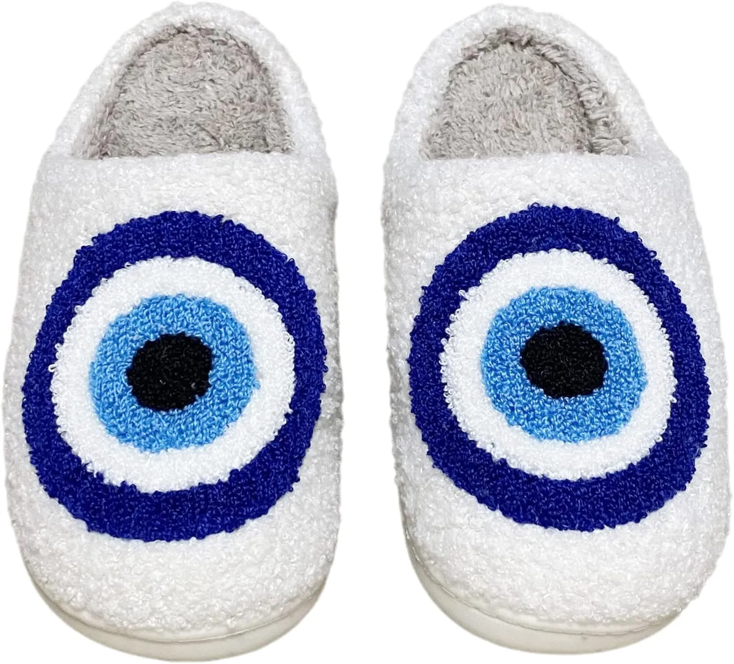 Women's Men's Cute Evil Eyes Slippers Strawberry Slippers Fuzzy Plush Soft Warm Home Bedroom House Shoes