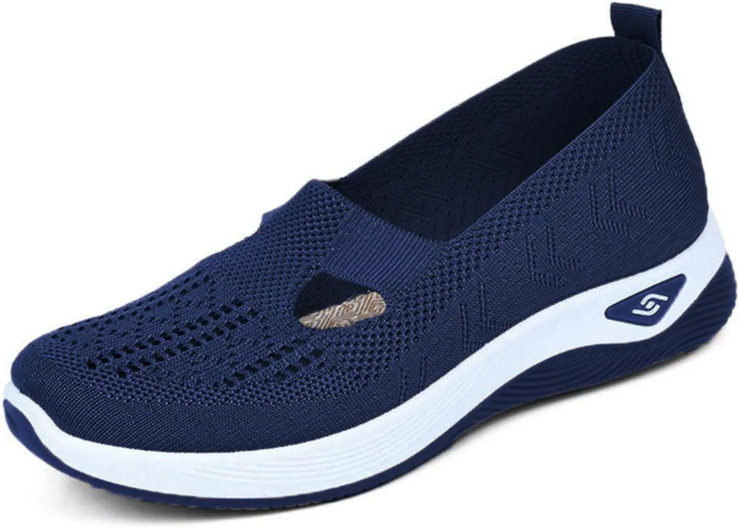 Women's Orthopedic Shoes Woven Wide Arch Support Slip-On Orthowalk Sneakers Casual Breathable Soft Anti-Skid Sports Footwear