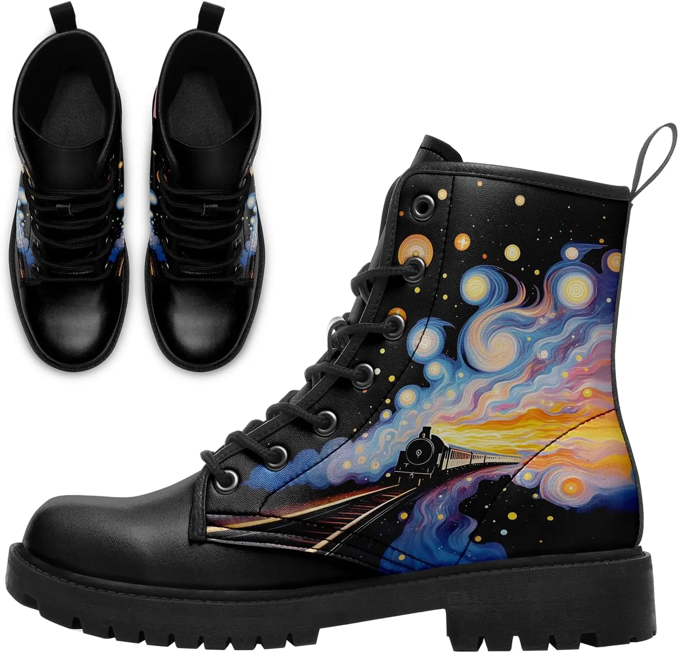 Women's Sky Star Artistic Ankle Booties Men's Comfort Lace-up Winter Fall Dress Fashion Boots Stylish Outdoor Shoes