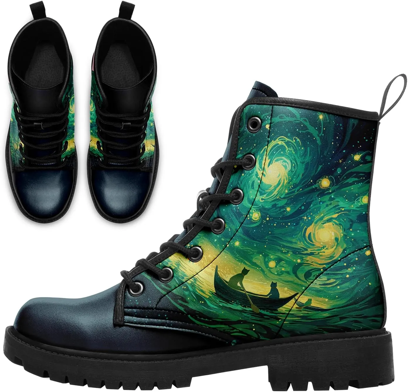 Women's Sky Star Artistic Ankle Booties Men's Comfort Lace-up Winter Fall Dress Fashion Boots Stylish Outdoor Shoes