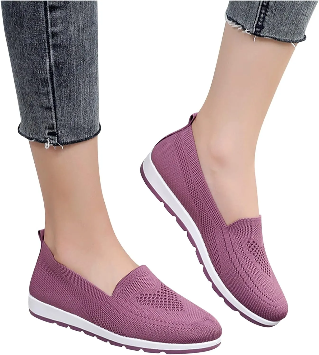 Women's Slip On Sneakers Shoes Closed Toe Walking Sneakers Thick Sole Running Hiking Sneaker Beach Summer Sandals