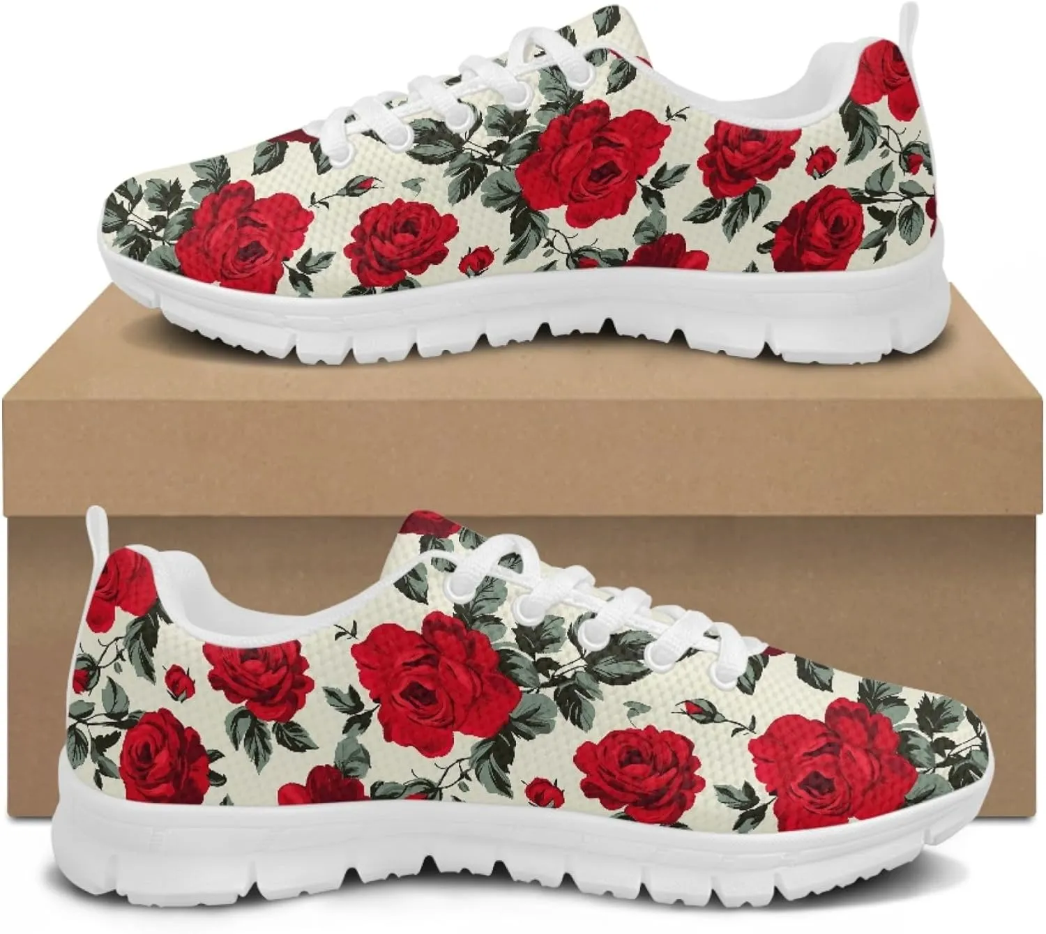 Womens Sports Shoes Teens Trainer Running Travel Sneaker Walking Low Heel Lace Up Adults Teenager Lightweight Sneakers