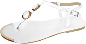 Womens T Strap Flat Sandal Summer Hollow Out Lightweight Bling Sparkly Thong Beach Shoes Bohemian Flat Shoes Slip on Dressy Casual Trendy Sandals