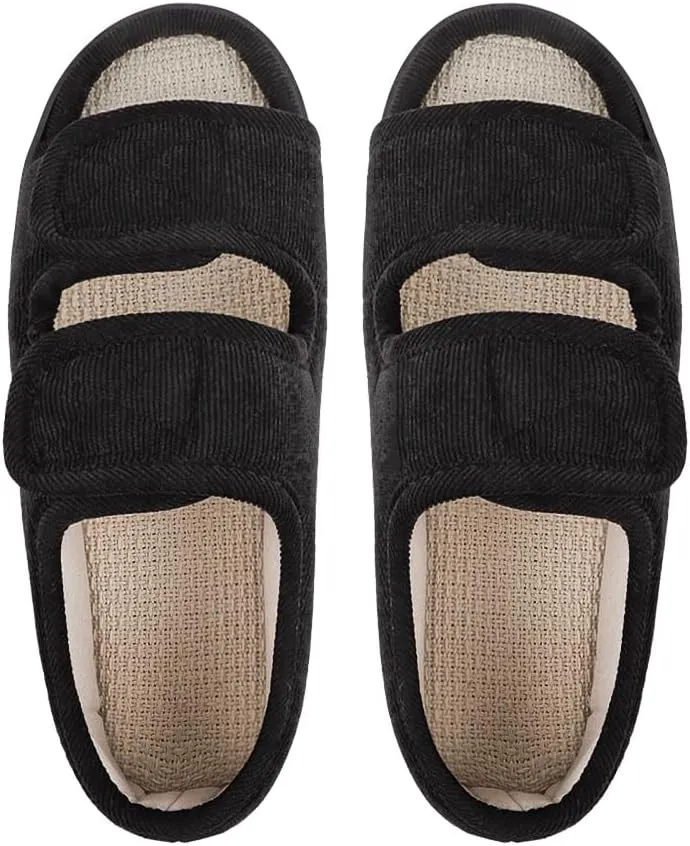 XGOPTS Diabetic Sandals for Women Men Extra Wide Width Summer Edema Swollen Slippers Adjustable Open Toe Surgical Shoes Anti-skid Breathable Orthopedic Footwear Memory Foam Soft Elderly Sandals