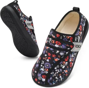 XIHALOOK Womens Slippers Wide Diabetic Shoes with Adjustable Strap for Diabetic Swollen Feet Outdoor Indoor Walking Shoes