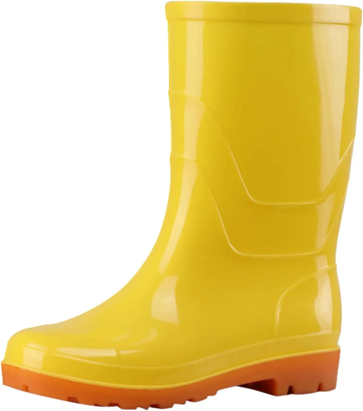 Yellow Rain Boots Womens Short Rain Boots Waterproof Garden Shoes Outdoor Rain Shoes for Hunting Gardening Farming